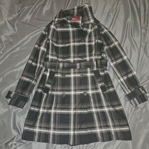 Merona plaid overcoat pea coat like new